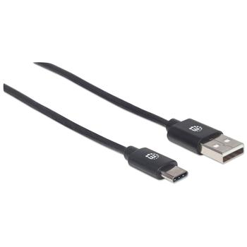 MANHATTAN USB 2.0 USB Type-C kabel 1m Sort  (353298)