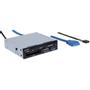 MANHATTAN MH Card Reader/ Writer,  USB 3.0, 3.5" Bay Mount, Black, Retai (101967)