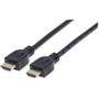 MANHATTAN MH Cable, HDMI CL3, HDMI-Male/ HDMI-Male,  1m, Black, Polybag (353922)