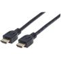 MANHATTAN HDMI med Ethernet-kabel HDMI 1m Sort  (353922)