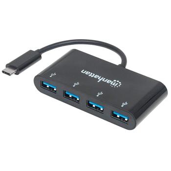 MANHATTAN SuperSpeed USB 3.1 Gen 1 C Hub, 4 A Ports, Bus Power (162746)