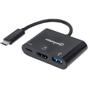 MANHATTAN USB-C 3.1 multiport adapter -> HDMI/USB-A/USB-C black