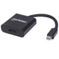 MANHATTAN Active Mini-DisplayPort to HDMI Adapter, Mini-DisplayPort Male to HDMI Female, 4K@60Hz, Black