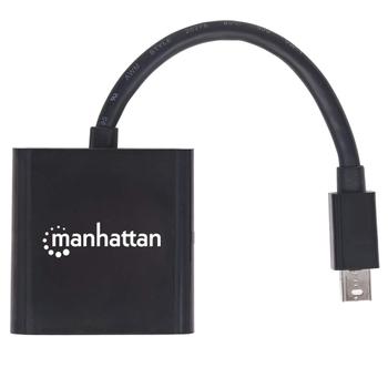 MANHATTAN Active Mini-DisplayPort to HDMI Adapter, Mini-DisplayPort Male to HDMI Female, 4K@60Hz, Black (152570)