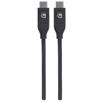 Manhattan MH Cable, USB 2.0, C-Male/ C-Male,  2m, Black, Polybag (355247)