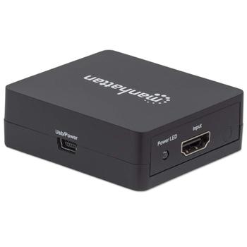 MANHATTAN MH Splitter, HDMI 1080p, 2 ports, USB Power, Black, Blister (207652)