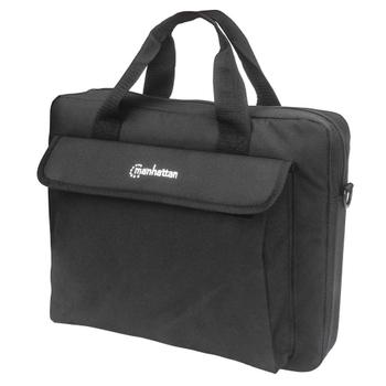 MANHATTAN London Notebook Computer Briefcase 14.1, Top Load  Fits Most Widescreens Up To 14.1, Black (439893)