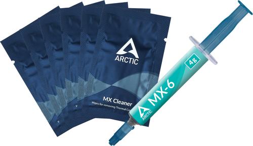 ARCTIC COOLING Arctic MX-6 -lämpötahna,  4 g + 6 kpl MX Cleaner -puhdistusliinoja (ACTCP00084A)