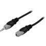 DELTACO Mini1ck (AUX 3.5mm) Forlænger 5M han/hun