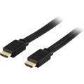 DELTACO flat HDMI cable, HDMI High Speed with Ethernet, 4K, 3m, black