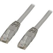 DELTACO UTP Cat5e patch cable 0.3m, gray