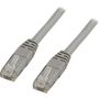 DELTACO UTP Cat5e patch cable 0.3m, gray