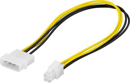 DELTACO 4-PIN internal power (male) - Power ATX12V 4-pin connector (female) 30cm (SSI-40)