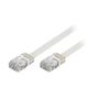 DELTACO U / UTP Cat6 patch cable, flat, gold-plated connectors, 1.5m, white