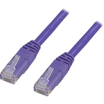DELTACO Connecting cable - RJ-45 (male) to RJ-45 (male) - 1 m - UTP - CAT 6 - multi-wire - purple (TP-61P)