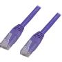 DELTACO Connecting cable - RJ-45 (male) to RJ-45 (male) - 1 m - UTP - CAT 6 - multi-wire - purple