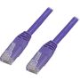 DELTACO Connecting cable - RJ-45 (male) to RJ-45 (male) - 7 m - UTP - CAT 6 - multi-wire - purple