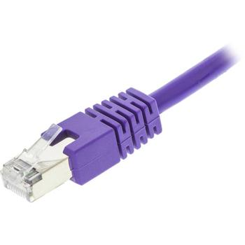 DELTACO F / UTP Cat6 patch cable, 0.7m, purple (STP-607P)
