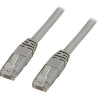 Deltaco U/UTP Cat6 patchkabel 1m grå