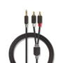 NEDIS ​​Stereo sound cable, 2m - Anthracite