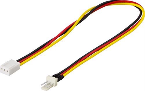 DELTACO 3-PIN internal voltage (male) - 3-PIN internal voltage (female) 30cm (SSI-37)