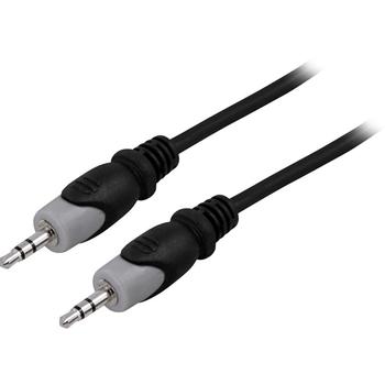 DELTACO Audio cable, 3.5mm male - male, 0.5m (MM-148)