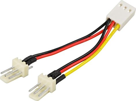 DELTACO 3-PIN internal voltage (male) - 3-PIN internal voltage (female) (SSI-36)