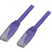 DELTACO UTP Cat6 patch cable, LSZH, 0.5m, purple