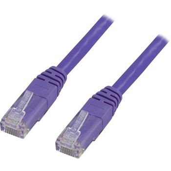 DELTACO UTP Cat6 patch cable, LSZH, 0.5m, purple (TP-60P)
