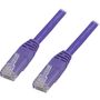 DELTACO UTP Cat6 patch cable, LSZH, 0.5m, purple