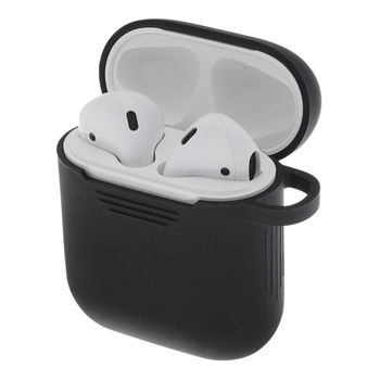 DELTACO AirPods Silicon Case, Black (MCASE-AIRPS001)