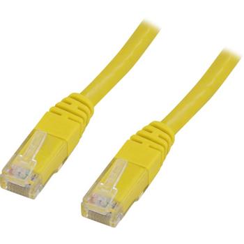 DELTACO Connecting cable - RJ-45 (male) to RJ-45 (male) - 7 m - UTP - CAT 6 - molded - yellow (TP-67GL)