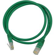 Deltaco UTP Cat.5e patch cable 0.5m, green