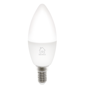 DELTACO Smart Home LED-lampa,  E14, WiFI, dimbar, 2700K-6500K (SH-LE14W)