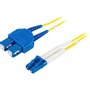 DELTACO Fiber cable LC - SC, duplex, single mode, 2m
