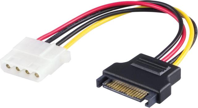 DELTACO 15 pin Serial ATA power (female) - 4-PIN internal power (female) (SATA-S5)