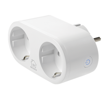 DELTACO 2 outlet smart plug with Energy monitoring (SH-P02)