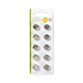 NEDIS Button cell battery LR44, 1.5V, 10-pack (BAAKLR4410BL)