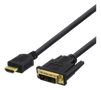 DELTACO Video cable HDMI / DVI 3m Black