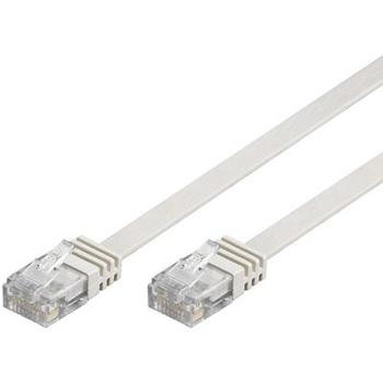 DELTACO UTP Cat6 thin patch cable 0.5m, white (TP-60V-FL)
