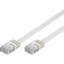 DELTACO UTP Cat6 thin patch cable 0.5m, white