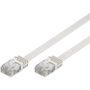 DELTACO U / UTP Cat6 patch cable, flat, gold-plated connectors, 3m, white