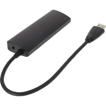 DELTACO USB 3.0 hubb, 4xTyp A hona, aluminium,  svart (UH-481)