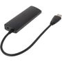 DELTACO USB 3.1 Hub 4x Type A Hunn, Aluminium, Svart