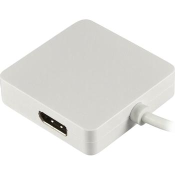 DELTACO Mini DisplayPort to DVI / HDMI / VGA adapter, 0.15m, white (DP-MULTI1)