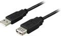 DELTACO USB 2.0 USB extension cable 5m Black