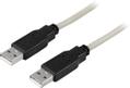 DELTACO USB 2.0 cable Type A male - Type B male 1m black/white