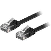 DELTACO U / UTP Cat6 patch cable, flat, gold-plated connectors,  20m, black (TP-620S-FL)