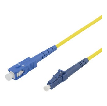 DELTACO Fiber cable, LC - SC, 9/125, OS1/2, singlemode,  LSZH, 10m (LCSC-810)