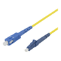 DELTACO Fiber cable, LC - SC, 9/125, OS1/2, singlemode,  LSZH, 1m